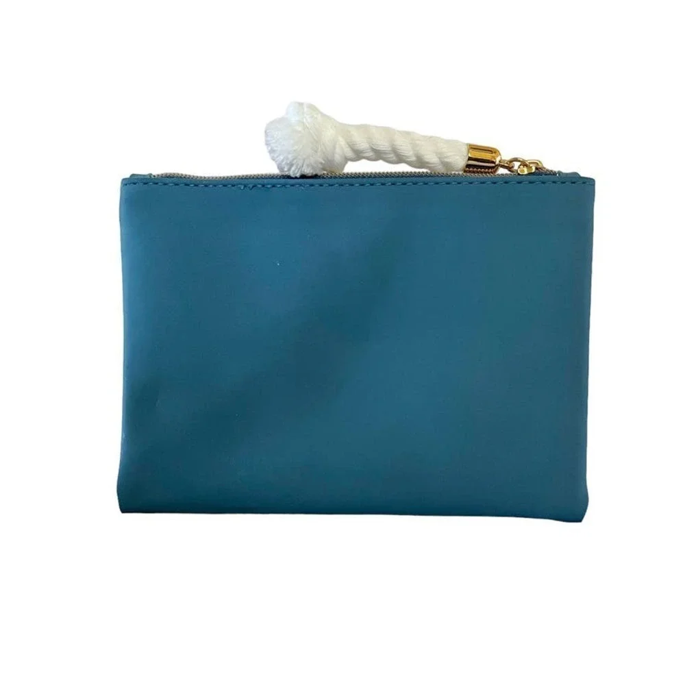 Dolce & Gabbana Light Blue Trousse Zip Pouch Clutch Purse